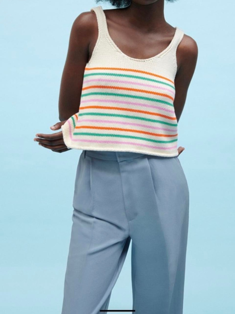 Zara Knit Tank with Stripes